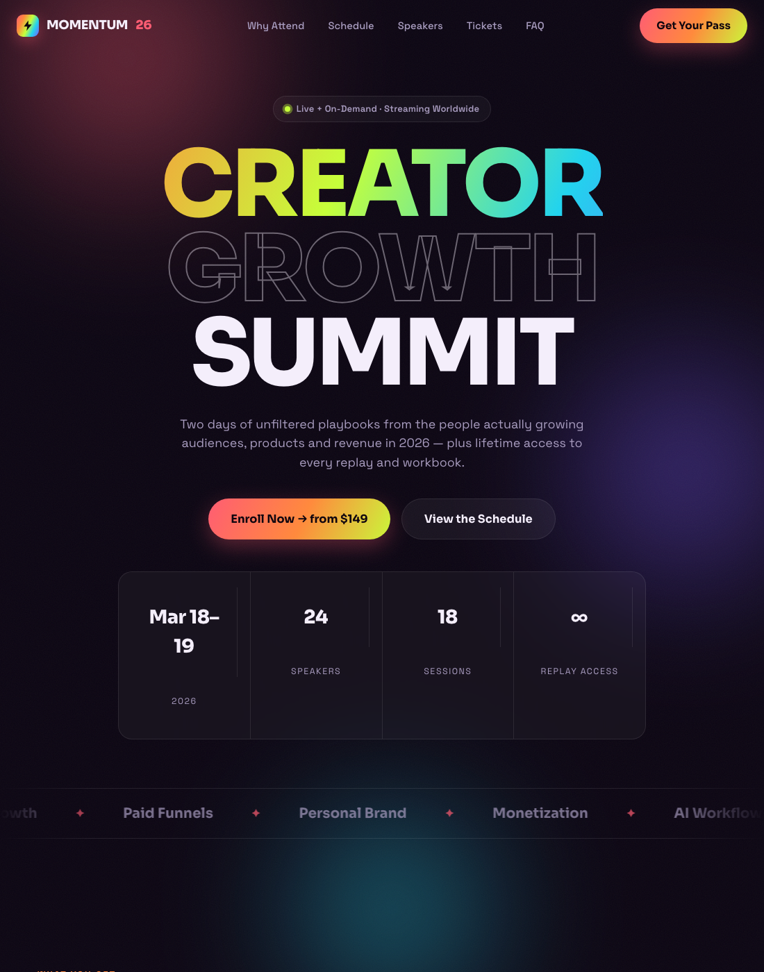 Momentum — event and conference template